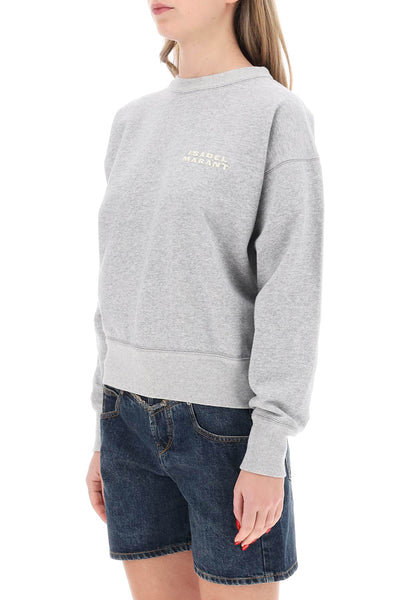 Isabel marant shad sweatshirt with logo embroidery SW0054FA A2M41I GREY