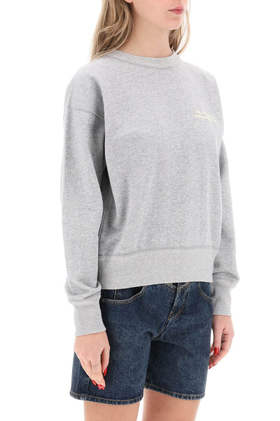 Isabel marant shad sweatshirt with logo embroidery SW0054FA A2M41I GREY