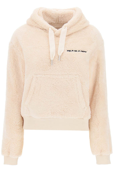 Isabel marant etoile maeva hoodie with logo embroidery SW0077FA B1M01E ECRU