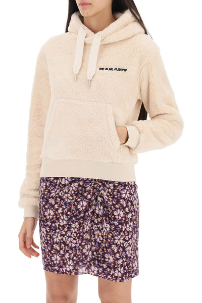 Isabel marant etoile maeva hoodie with logo embroidery SW0077FA B1M01E ECRU