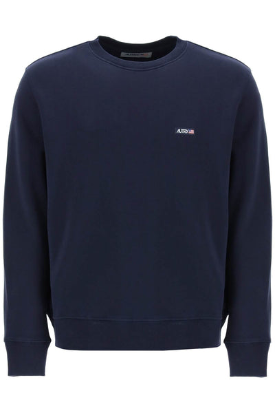 Autry sweatshirt with logo label SWPM507B BLUE