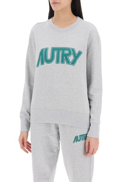 Autry sweatshirt with maxi logo print SWPW514M MELANGE