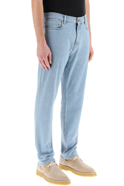 Agnona five-pocket soft denim jeans T702U4 Y UC012 BLEACHED