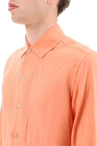 Agnona classic linen shirt TD05U1 N U3013 CORAL