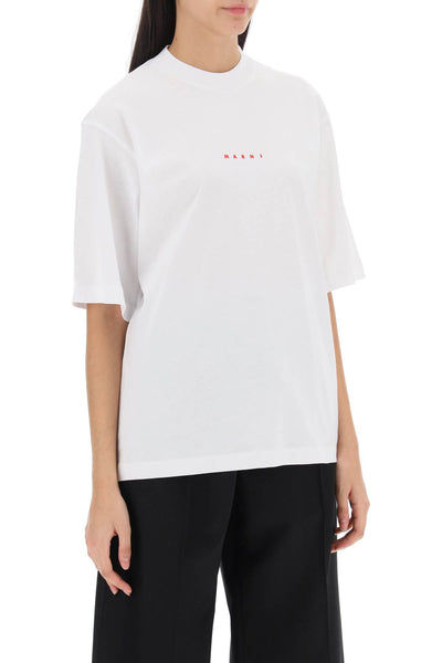 Marni organic cotton t-shirt THJE0263P1USCS87 LILY WHITE