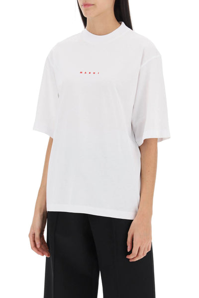 Marni 有機棉 T 卹 THJE0263P1USCS87 LILY WHITE