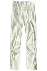 Gmbh double zip vinyl pants THOR SS23 LIGHT GOLD