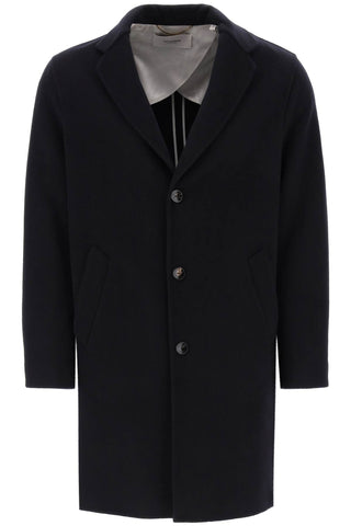 Agnona single-breasted coat in cashmere TL06U5 A D7001 NIGHT