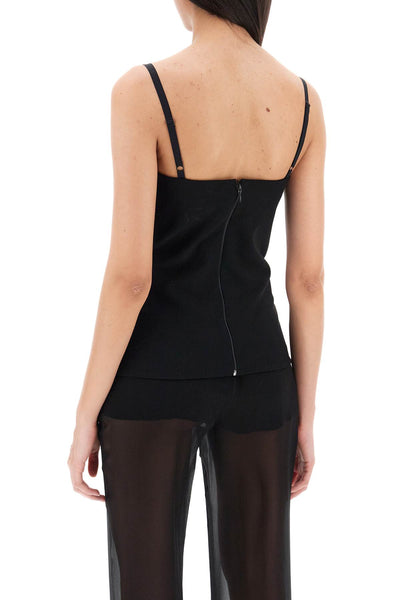 Nensi dojaka cut-out top with padded cup TOP044 BLACK