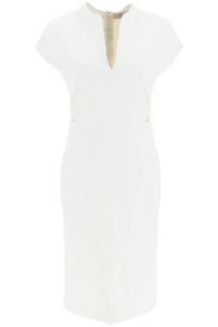 Agnona wool crepe sheath dress TR0512 X DW005 WHITE
