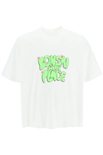 Bonsai printed maxi t-shirt TS002006 WHITE