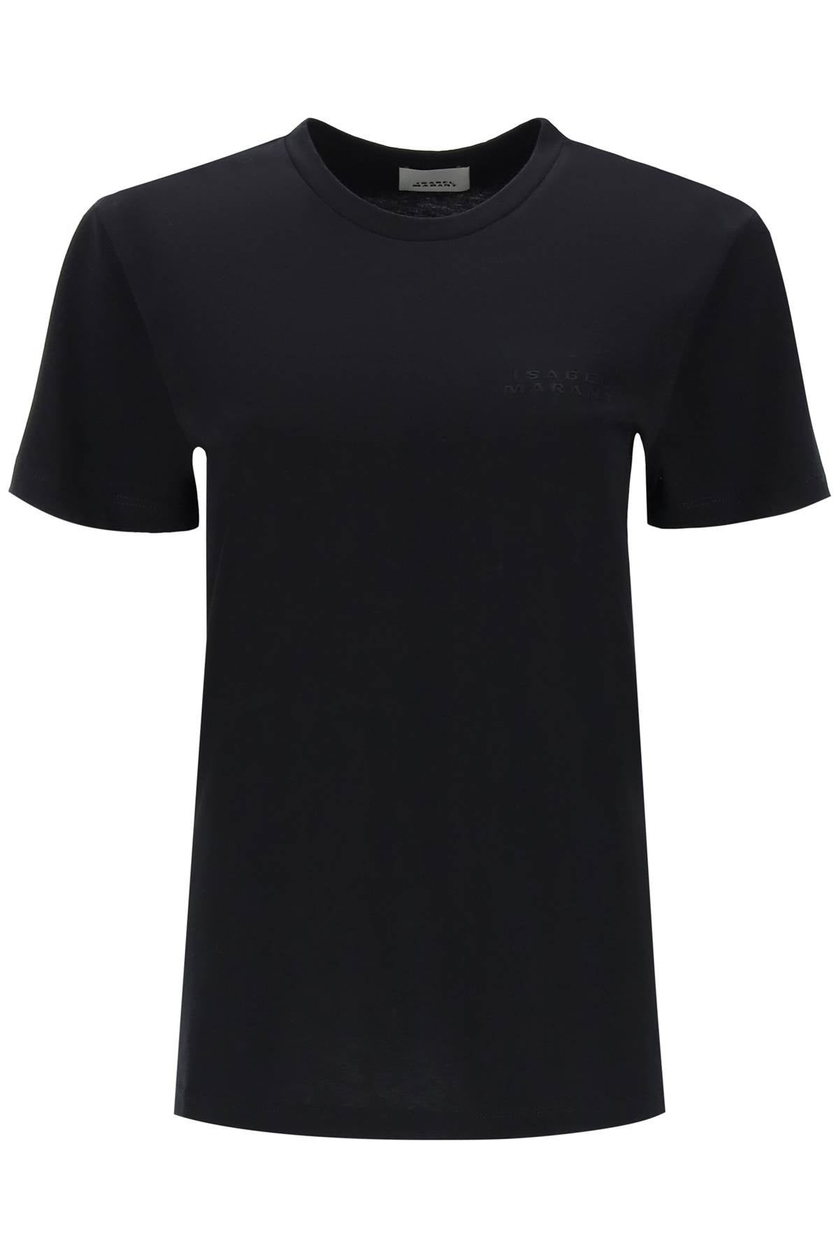 Isabel marant vidal crew-neck t-shirt TS0103FA A2N44I BLACK