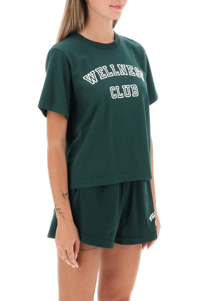 Sporty rich wellness club cropped t-shirt TS874 FOREST