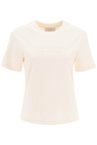 Agnona t-shirt with embroidered logo TT0515 Y Y2029 SAND