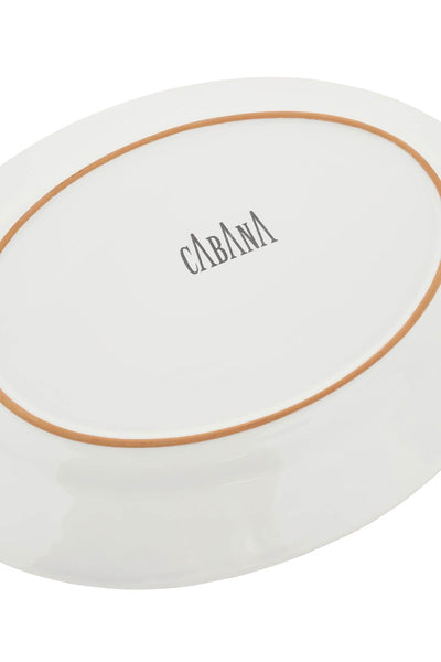 Cabana 花朵橢圓形餐盤 TTSVP10BLO1V0201 酒紅色