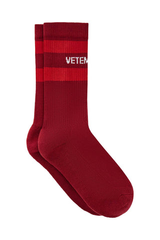 Vetements logoed socks UE63SO100R BORDEAUX RED
