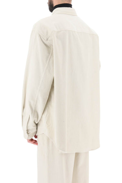 Ami paris 棉質燈芯絨外套式襯衫 UJK228 CO0053 象牙色