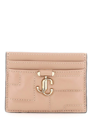 Jimmy choo quilted nappa leather card holder UMIKA NBA BALLET PINK LIGHT GOLD
