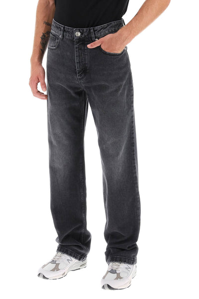 Ami paris loose jeans with straight cut UTR500 DE0018 USED BLACK