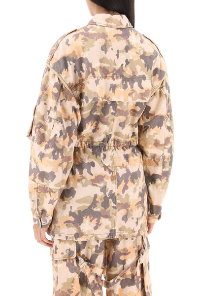 Isabel marant 'elize' jacket in cotton with camouflage pattern VE0067FA A2G03I CAMEL