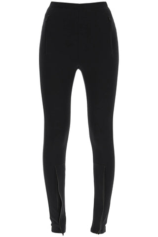 Wardrobe.nyc leggings with zip cuffs W2014R05 BLACK