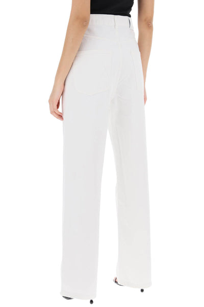 Wardrobe.nyc low-waisted loose fit jeans W2048PC WHITE