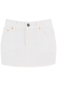 Wardrobe.nyc denim mini skirt W2093PC WHITE