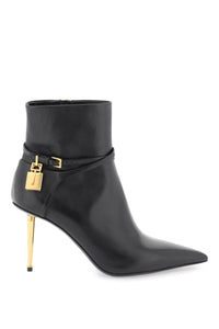 Tom ford leather ankle boots with padlock W2985 LCL002G BLACK