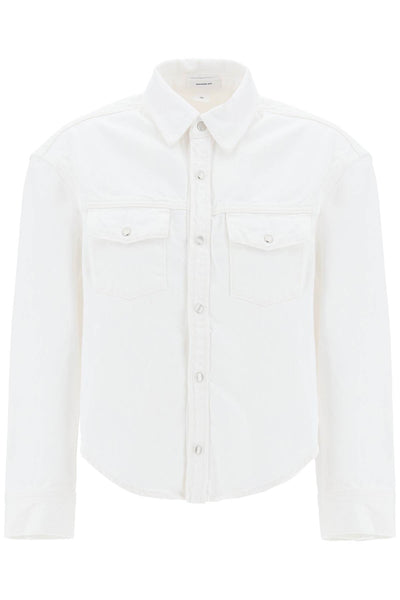 Wardrobe.nyc oversized denim jacket W4046PC WHITE