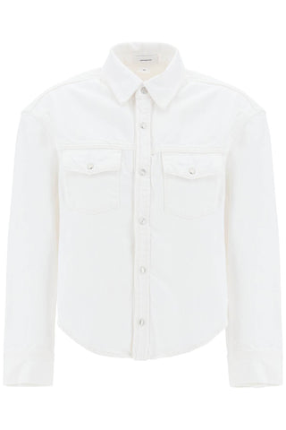 Wardrobe.nyc oversized denim jacket W4046PC WHITE