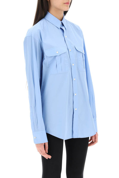 Wardrobe.nyc oversized shirt W5002R03 BLUE