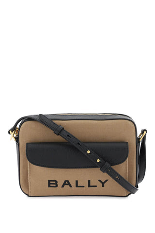 Bally 'bar' crossbody bag WAC01T SAND BLACK ORO