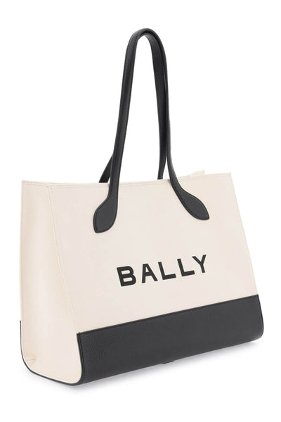 Bally 'keep on' tote bag WAE02X NATURAL BLACK ORO