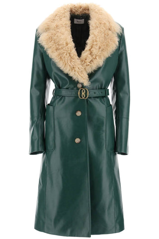 Bally 皮革和羊毛皮外套 WLE02J KELLY GREEN 23