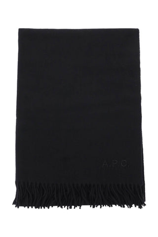 A.p.c. alix brodée wool scarf WOAFE M15170 NOIR