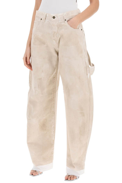 Darkpark audrey marble-effect cargo jeans WTR03 DWB01W086 WASHED DESERT