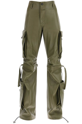 Darkpark lilly cargo pants in nappa leather WTR05 LTP01 OLIVE