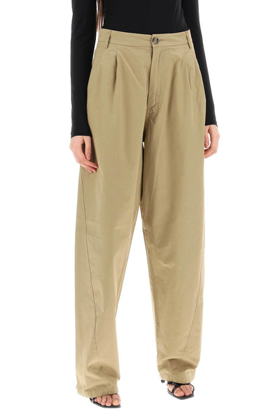 Darkpark 'phebe' poplin pants WTR36 FAP10 BEIGE