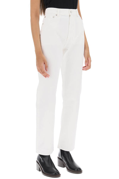 Loulou studio cropped straight cut jeans WULAR IVORY