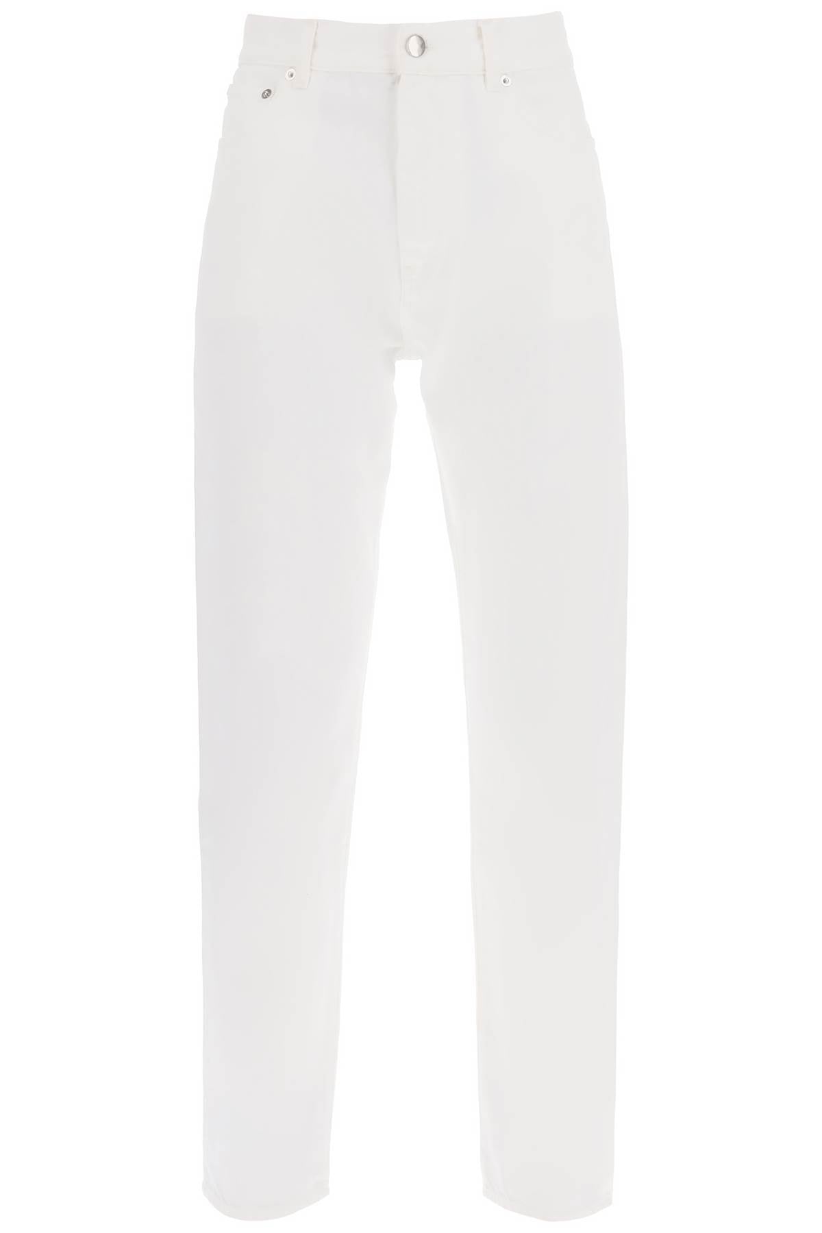 Loulou studio cropped straight cut jeans WULAR IVORY