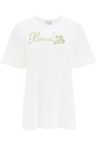 Collina strada organic cotton t-shirt with rhinestones XX3165 BROCCOLI