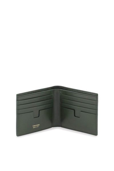 Tom ford croco-embossed leather bifold wallet Y0228 LCL403G RIFLE GREEN