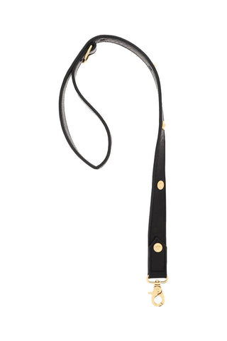 Versace leather leash with medusa studs ZDOGLACE5 ZPEL0061 BLACK