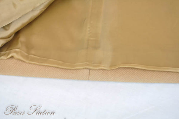 New Prada Beige A-Line Virgin Wool Skirt Size 38