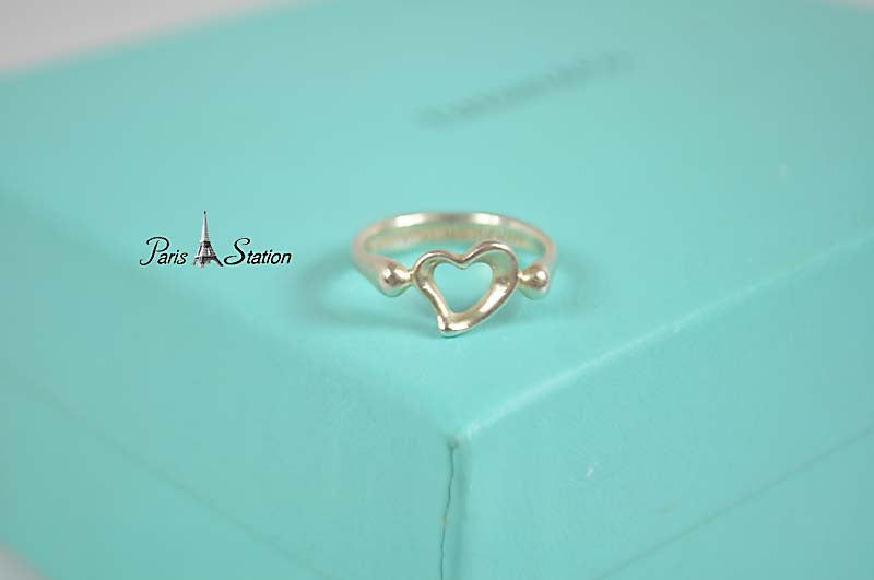 Tiffany & Co. Sterling Silver Heart Ring Size 3.5